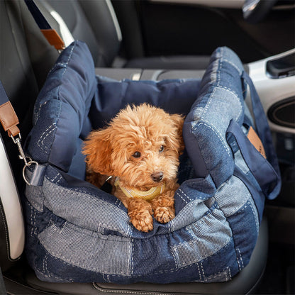 Large Dog Car Seat Bed – Portable & Comfortable Pet Bolster for Outings