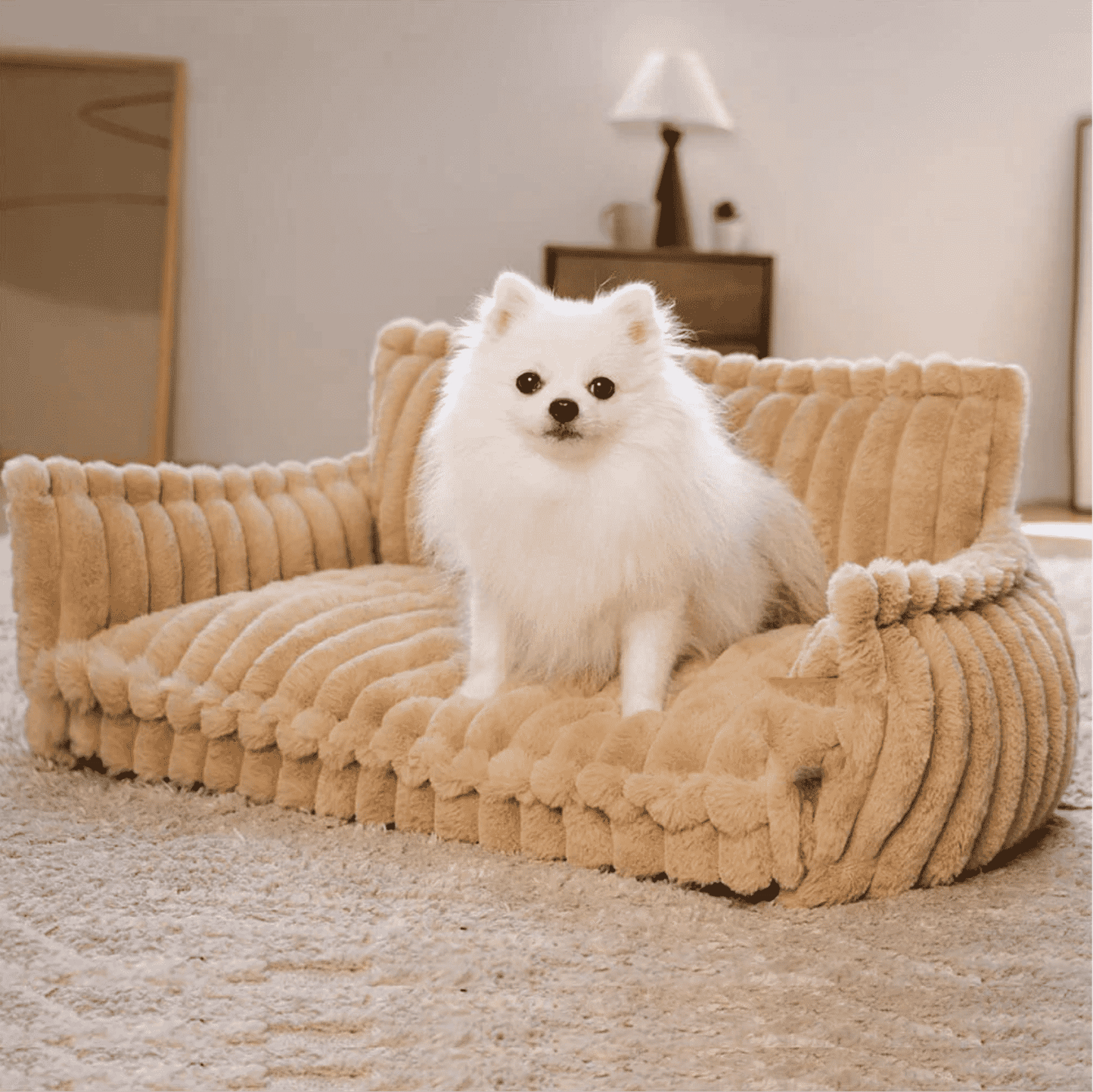Large Washable Orthopedic Fluffy Dog Bed – Snoozy Dream Soft Sofa Pillow