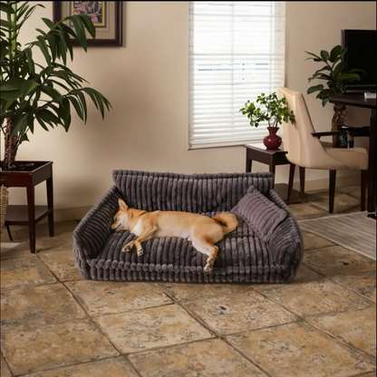 Large Washable Orthopedic Fluffy Dog Bed – Snoozy Dream Soft Sofa Pillow