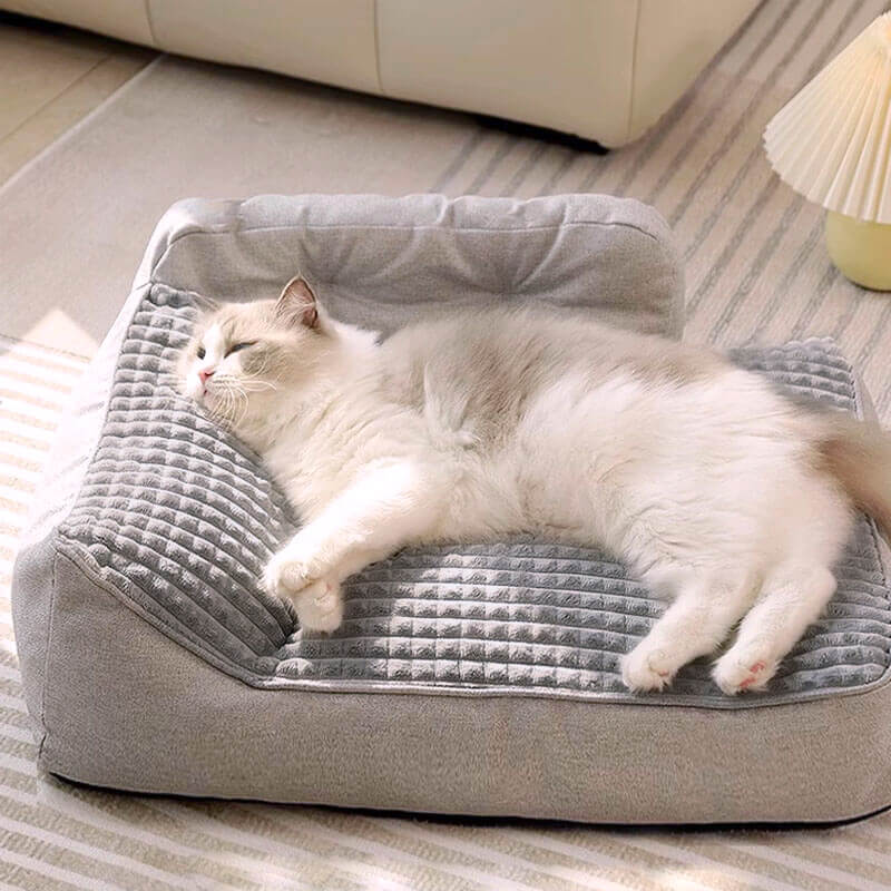 All-Season Thick Plush Washable Pet Pillow Bed for Large Cat & Dog