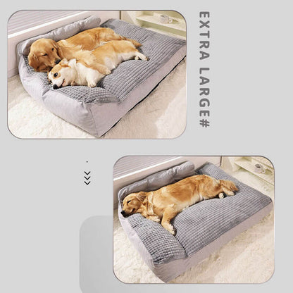 All-Season Thick Plush Washable Pet Pillow Bed for Large Cat & Dog
