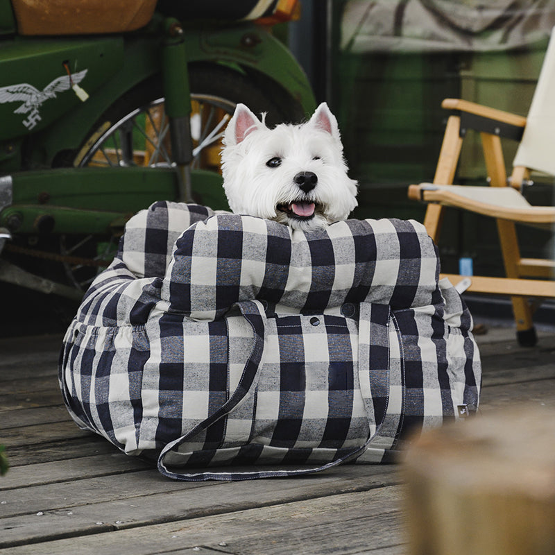 Large Dog Car Seat Bed – Portable & Comfortable Pet Bolster for Outings