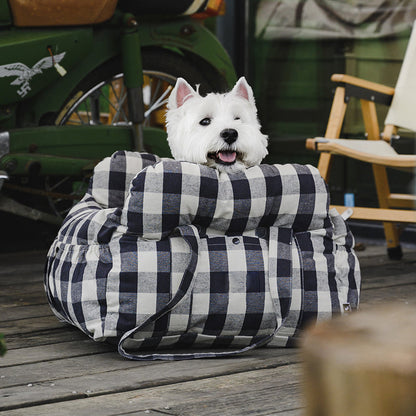 Large Dog Car Seat Bed – Portable & Comfortable Pet Bolster for Outings