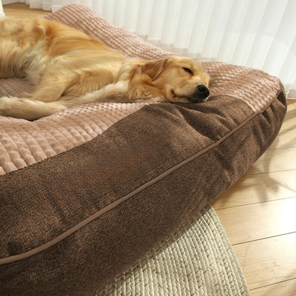 Large Thick Scratch-Resistant Dog Cushion Bed with Spine Support