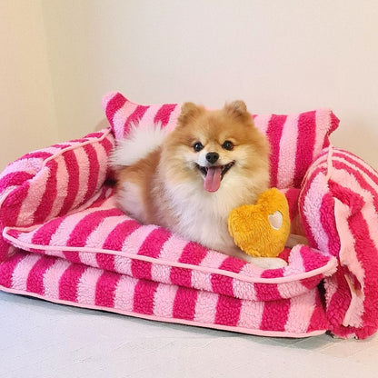 Double-Layer Sofa Bed for Dogs & Cats – Ultra Soft, Warm & Cozy