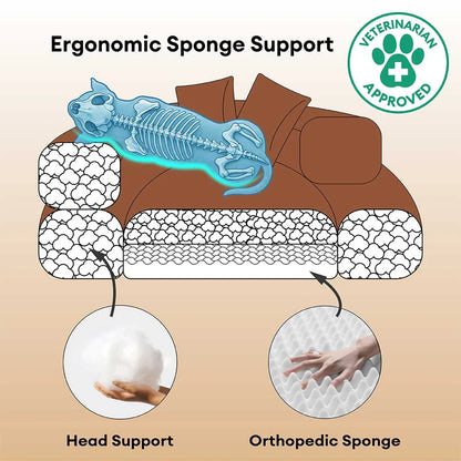 Luxe Removable Orthopedic Donut Dog Bed with Pillow