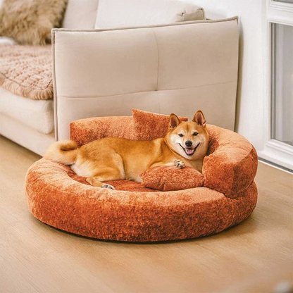 Luxe Removable Orthopedic Donut Dog Bed with Pillow