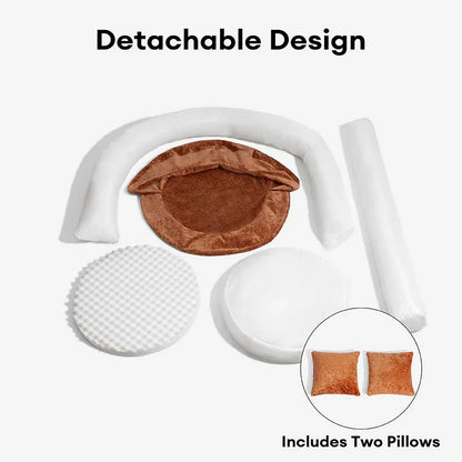 Luxe Removable Orthopedic Donut Dog Bed with Pillow